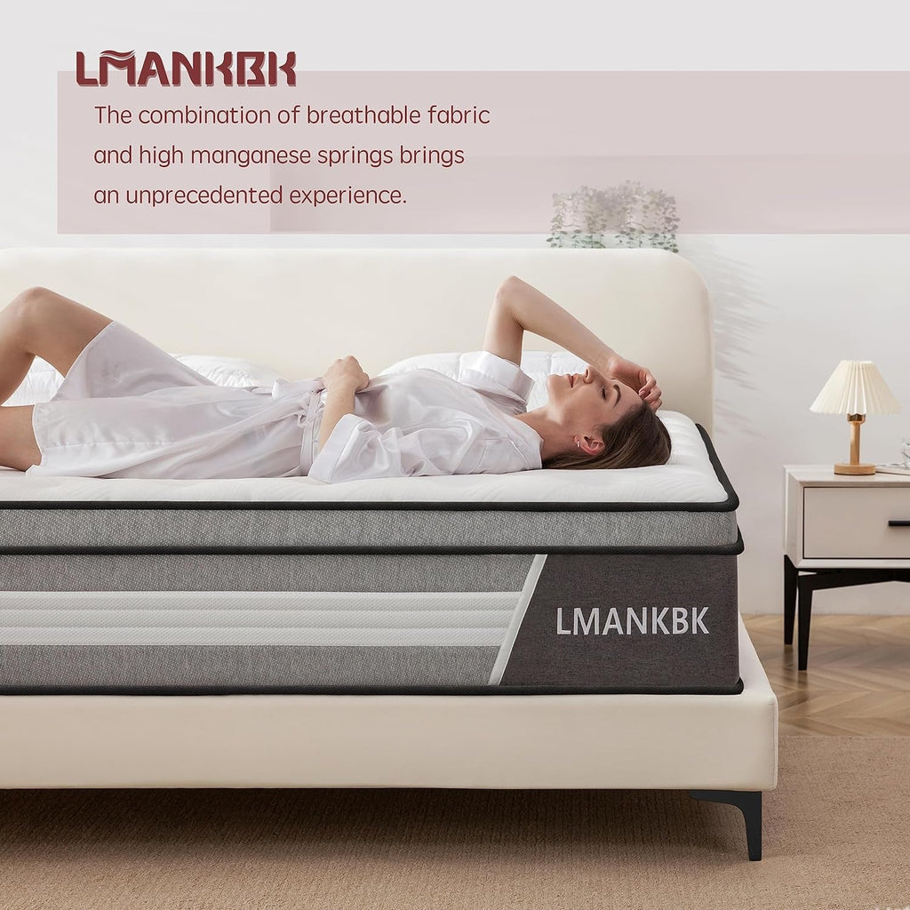 Queen 12 Inch Innerspring Hybrid Mattress for Ultimate Comfort