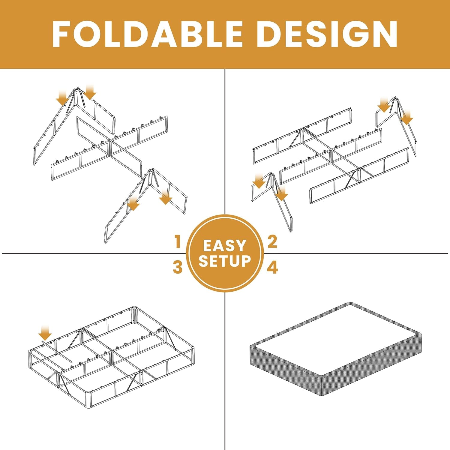 Heavy Duty King Size Box Spring With Easy Assembly