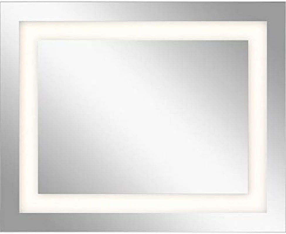 LED Backlit Mirror Chrome 30x24 Inch Vanity Mirror