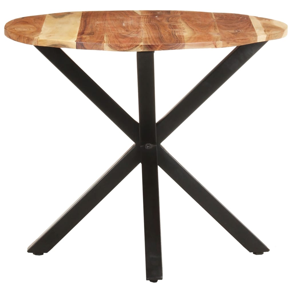 vidaXL Side Table 26.8"x26.8"x22" Solid Acacia Wood