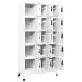vidaXL Locker Cabinet White 35.4"x15.7"x70.9" Steel