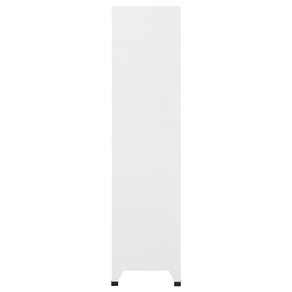 vidaXL Locker Cabinet White 35.4"x15.7"x70.9" Steel