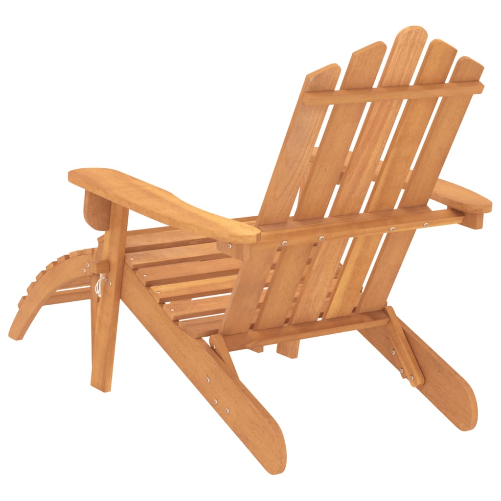 vidaXL Patio Adirondack Chair with Footrest Solid Wood Acacia