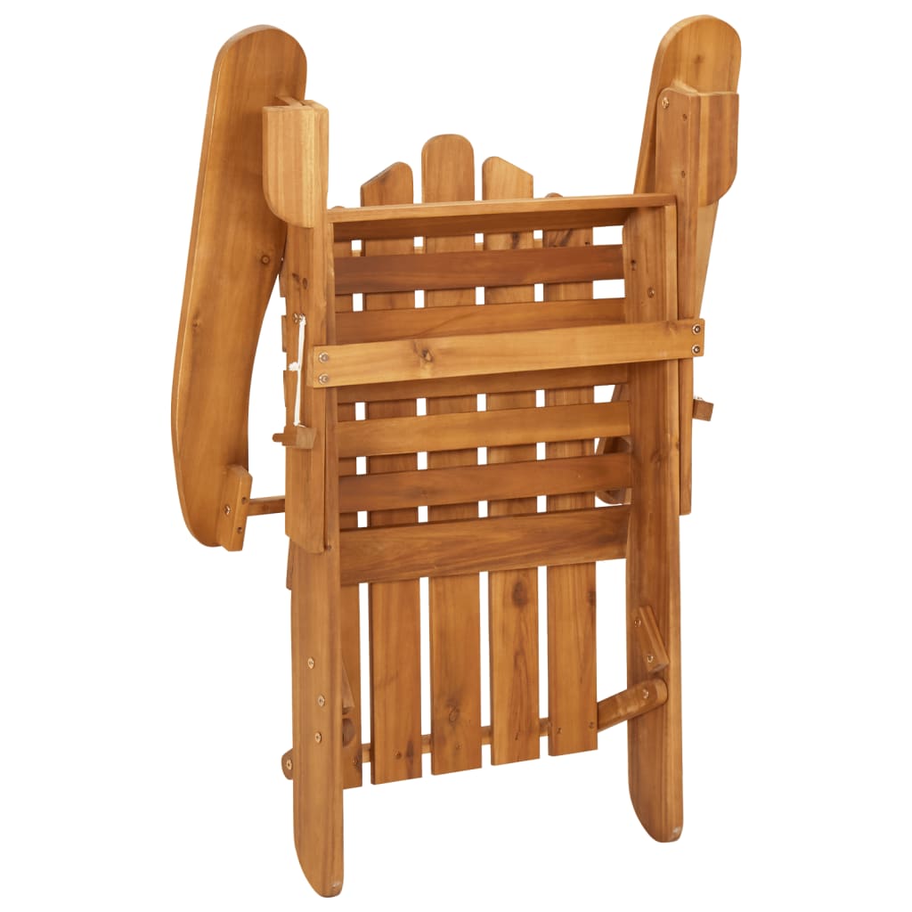 vidaXL Patio Adirondack Chair with Footrest Solid Wood Acacia