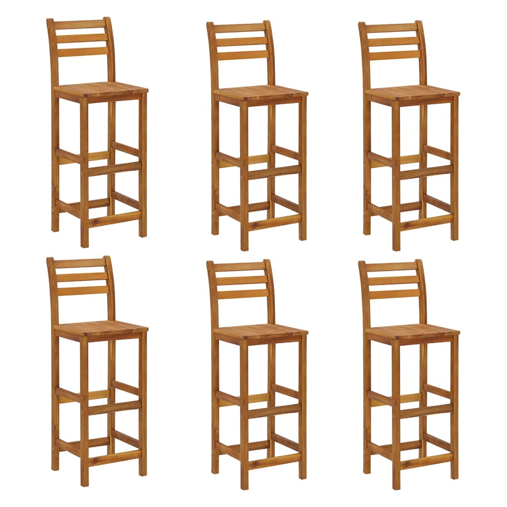 vidaXL 7 Piece Patio Bar Set Solid Wood Acacia