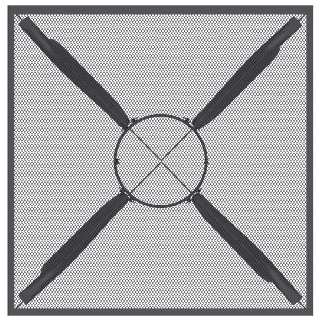 vidaXL Patio Table Outdoor Bistro Table with Metal Frame Anthracite Steel Mesh