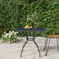 vidaXL Patio Table Outdoor Bistro Table with Metal Frame Anthracite Steel Mesh