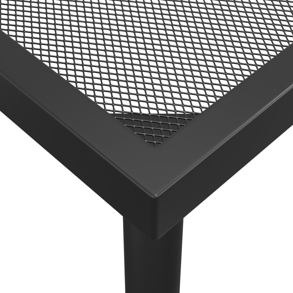 vidaXL Patio Table Outdoor Bistro Table with Metal Frame Anthracite Steel Mesh