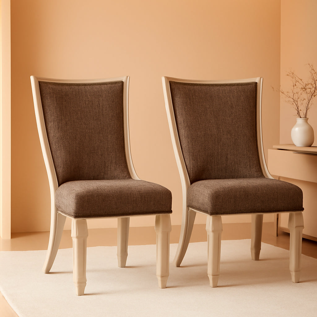 Bolanburg Modern Farmhouse Upholstered Dining Chairs Brown