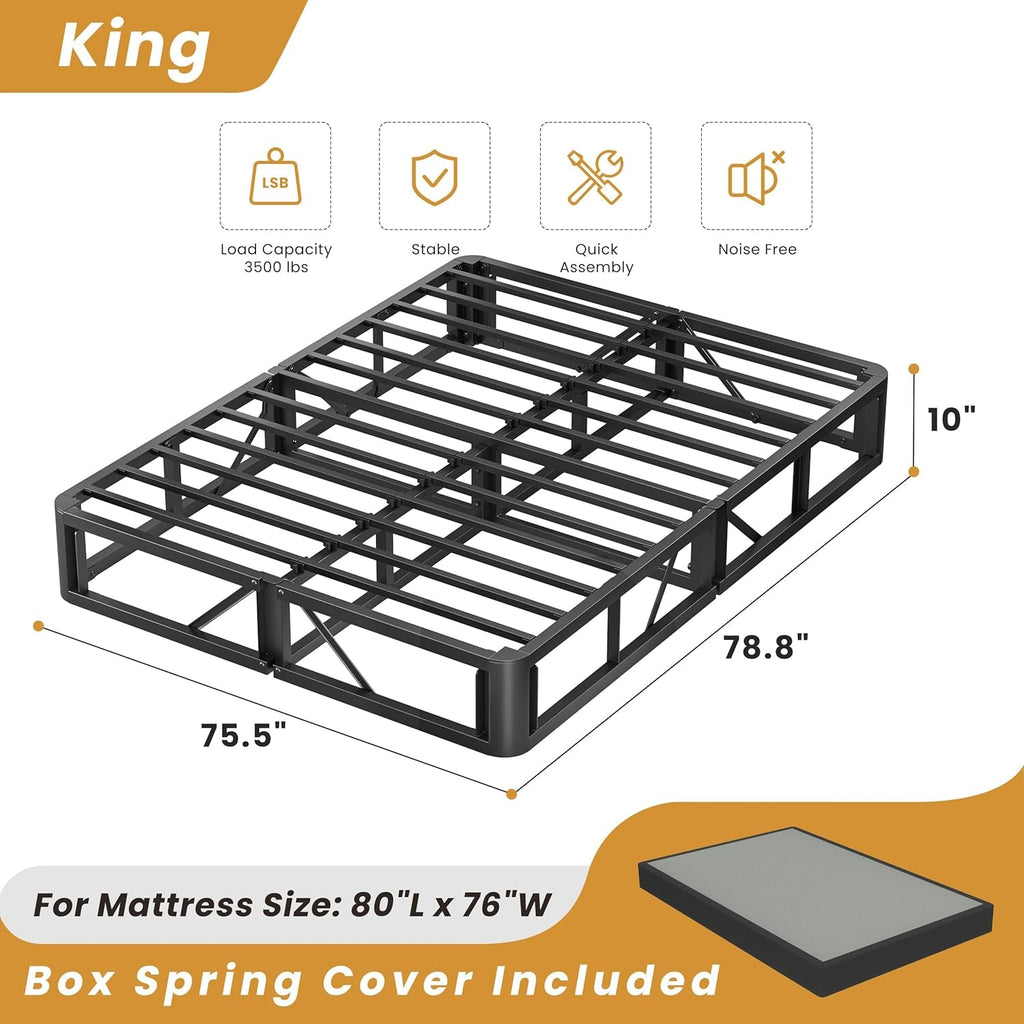 Heavy Duty King Size Box Spring With Easy Assembly