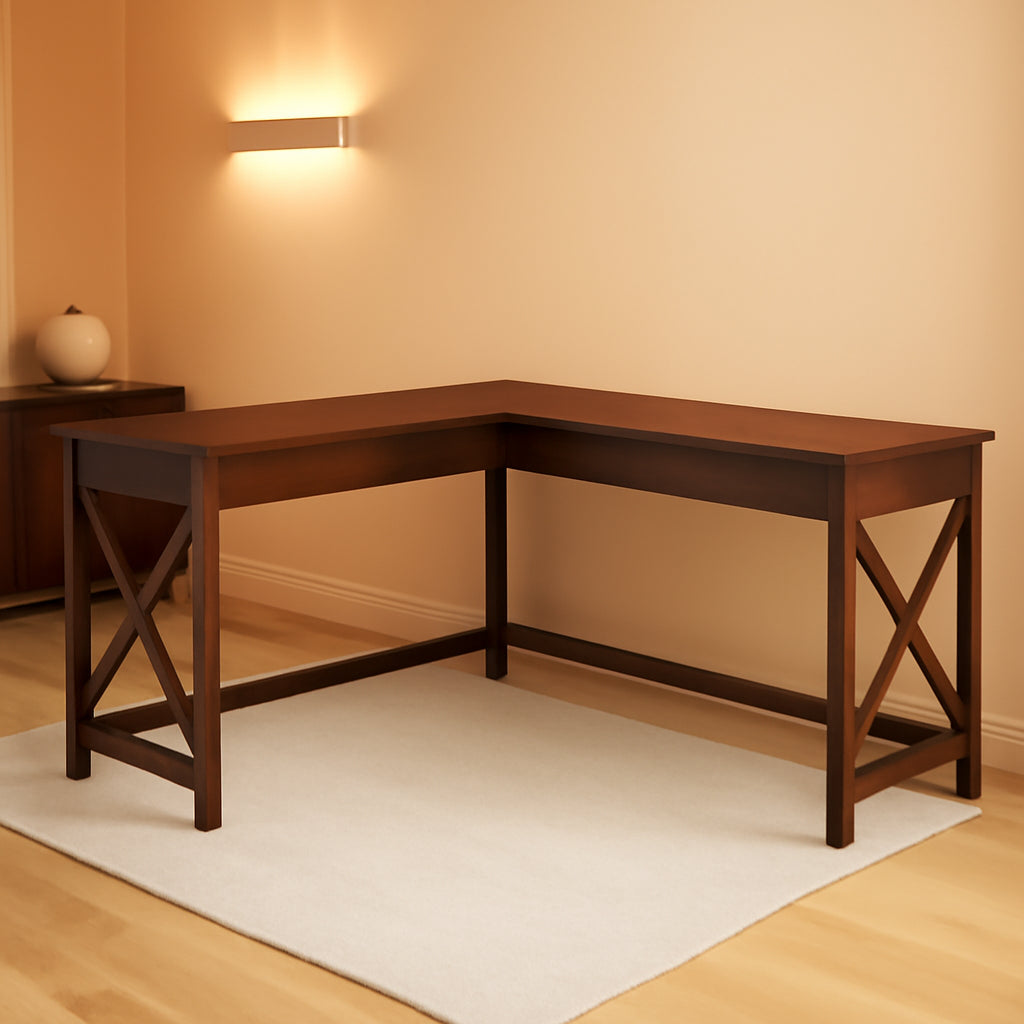 Key West 60W L Shaped Desk For Home Office Workspace