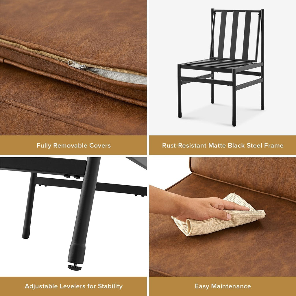 Black Dining Chairs With Removable Cushion Covers French