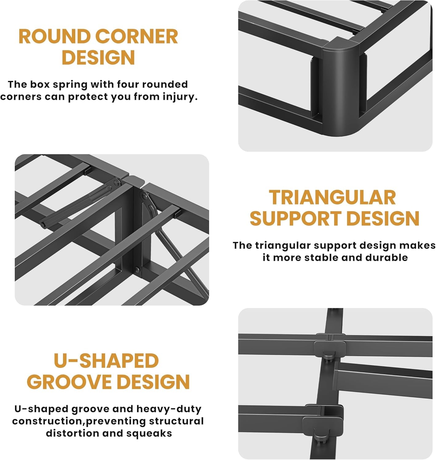 Heavy Duty King Size Box Spring With Easy Assembly