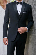 "Milan" Black Tuxedo Jacket Peak (Separates)